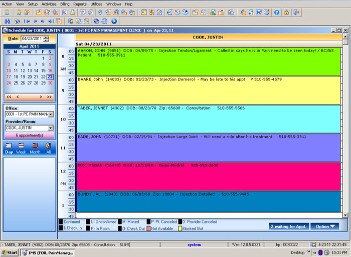 Chiropractic EMR Appointment Scheduling 1st Providers Choice
